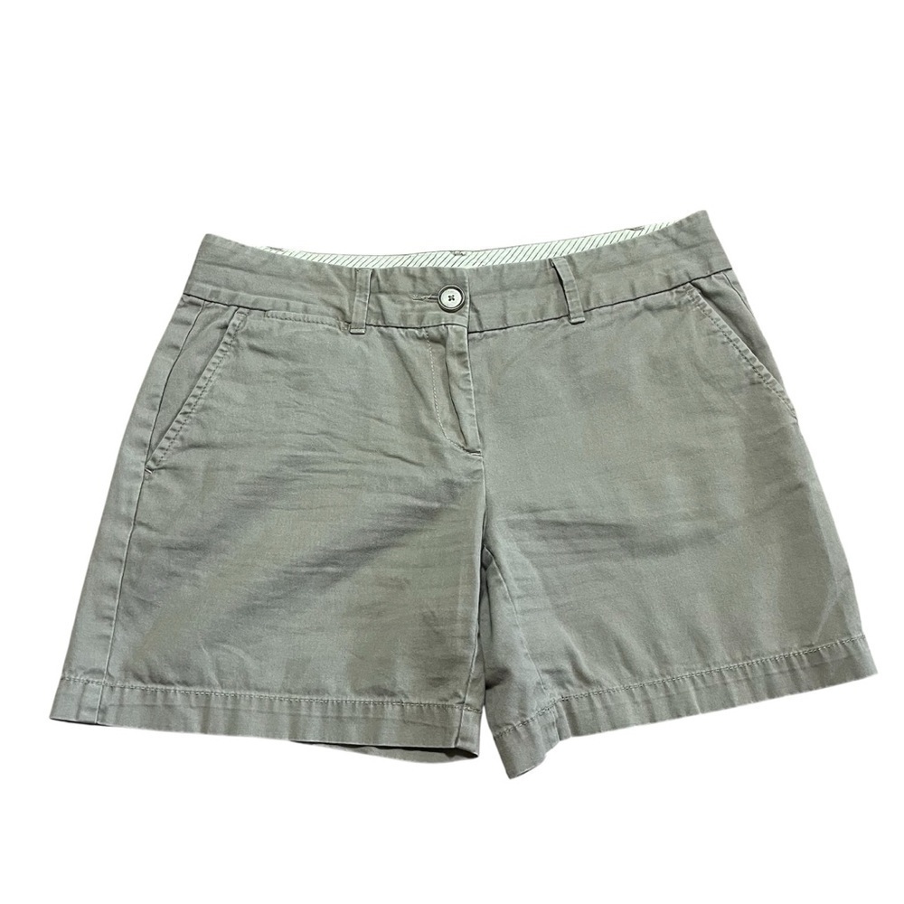 Ann Taylor LOFT Khaki Chino Shorts Classic Design Size 2 Preppy Summer Casual